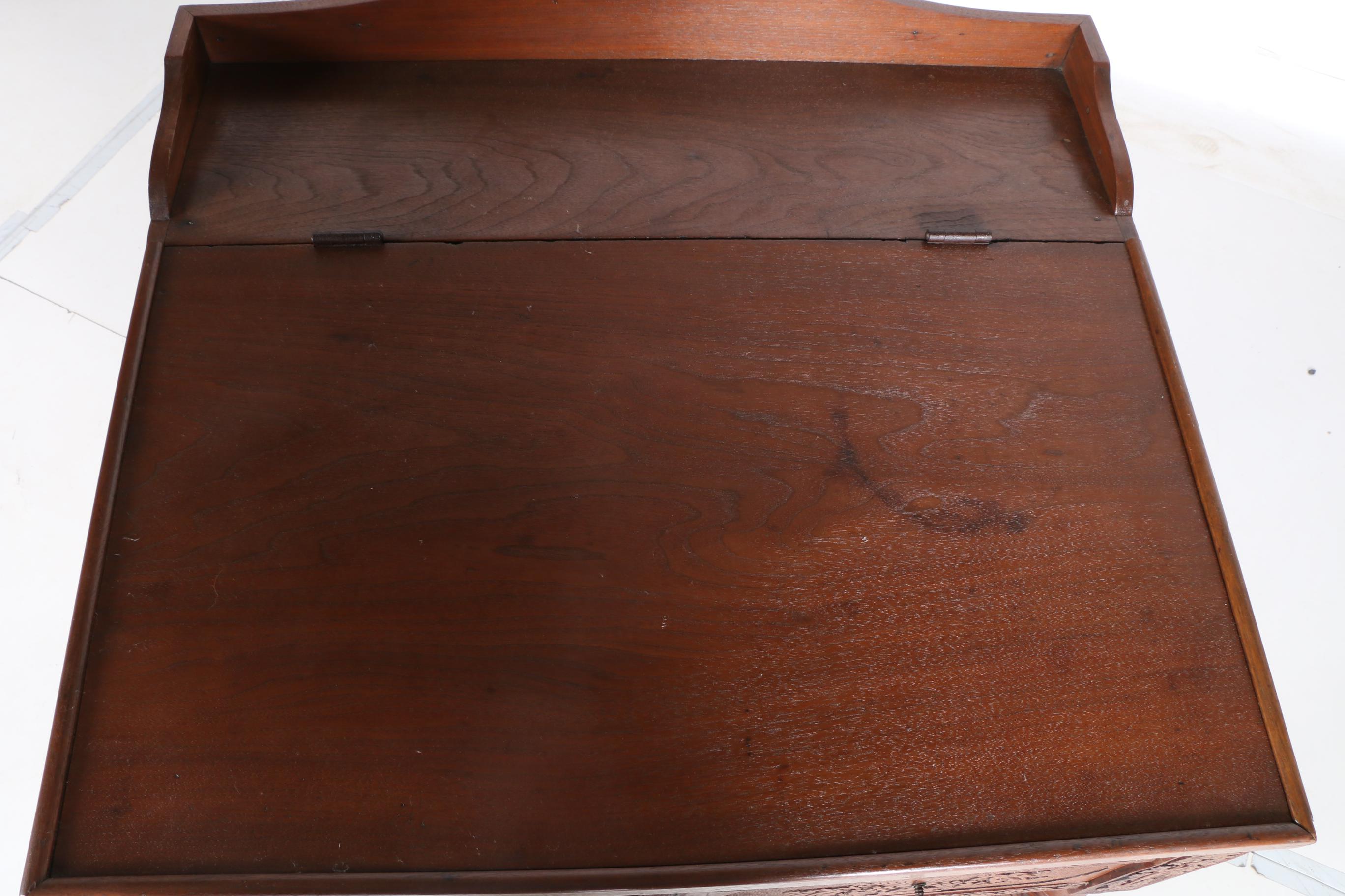 Antique School Master's Slant Top Desk in Walnut