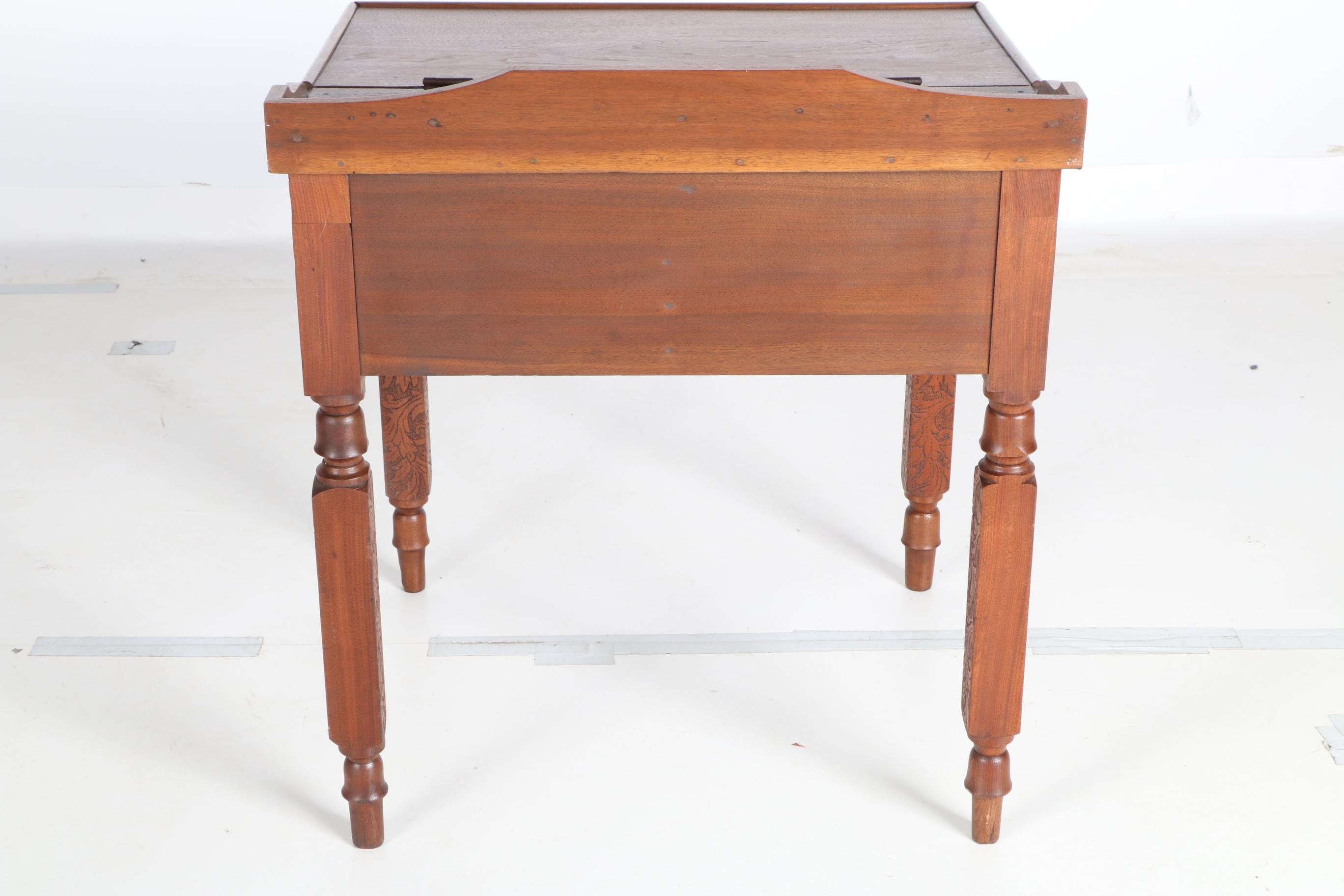 Antique School Master's Slant Top Desk in Walnut