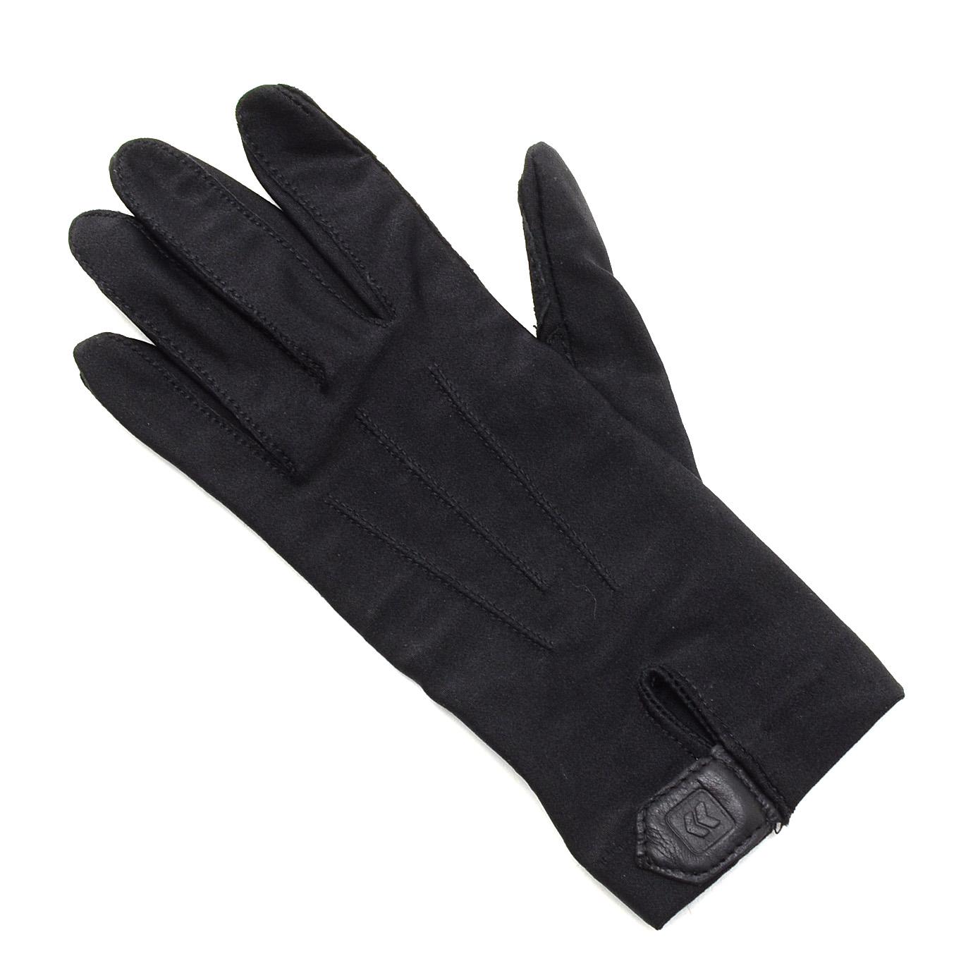 Pair of Black Driving Gloves Trimmed in Black Suede