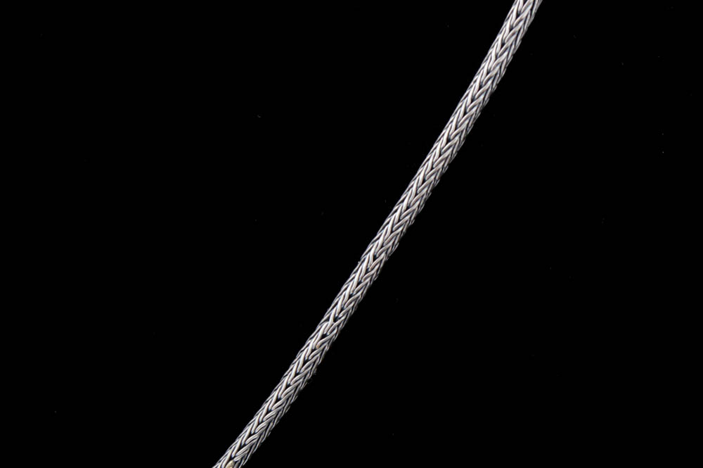 Robert Manse Sterling Silver and Precious Gemstone Wing Pendant with Wheat Chain