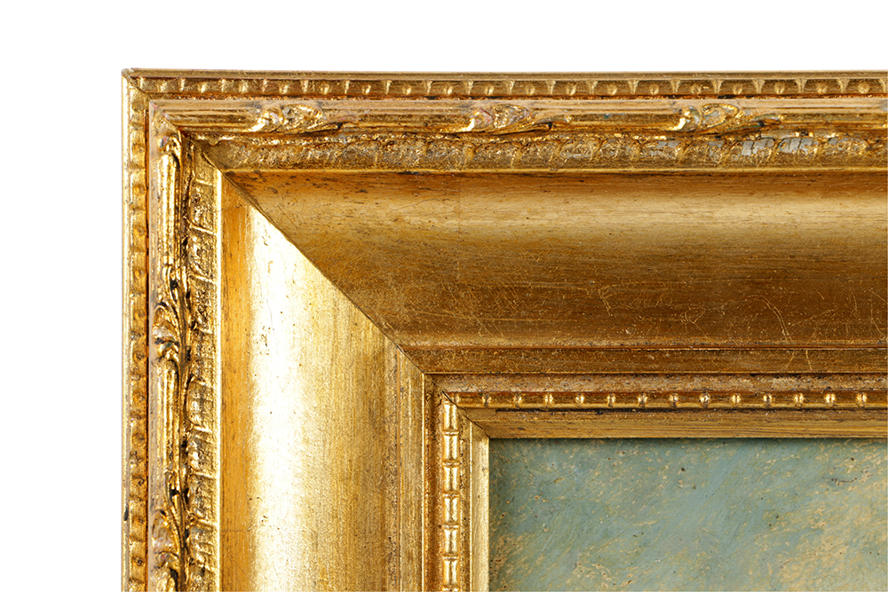 19th-Century C. Bulwer Oil Painting on Canvas "Waterfall"