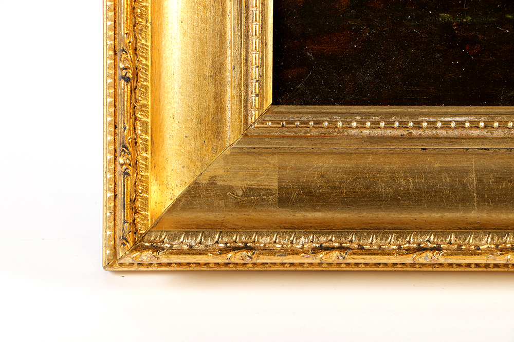 19th-Century C. Bulwer Oil Painting on Canvas "Waterfall"