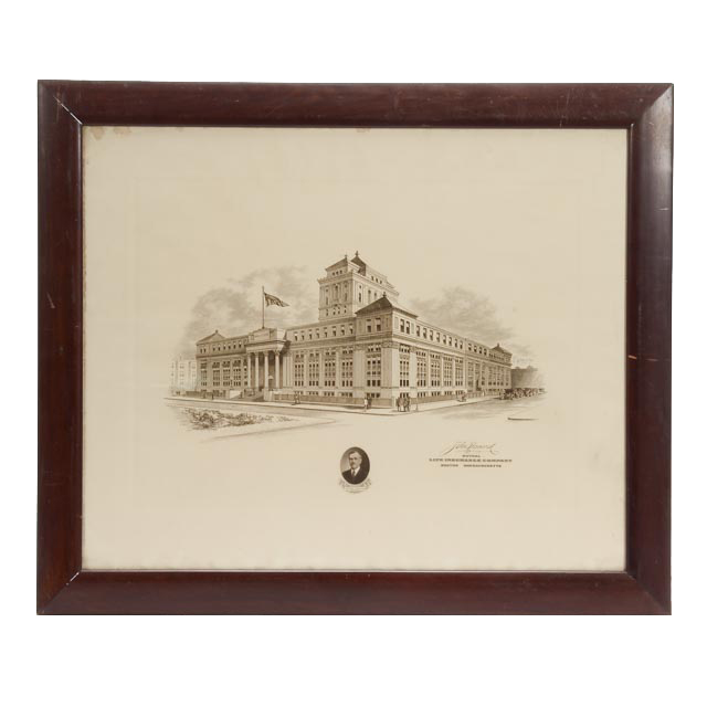 Vintage Engraving "John Hancock Mutual Life Insurance Company Boston, Massachusetts"