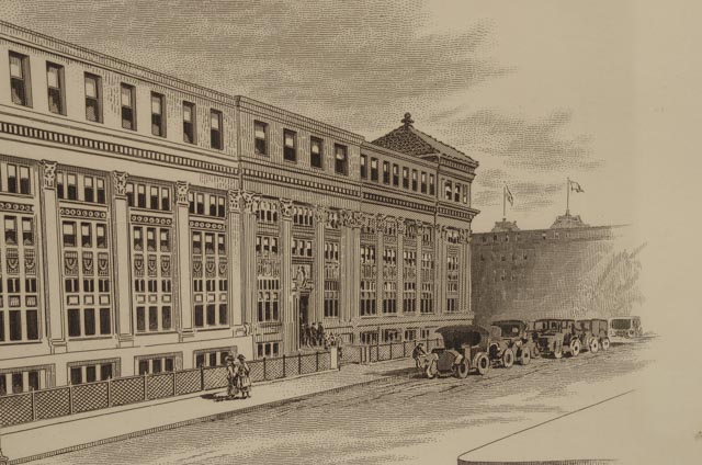 Vintage Engraving "John Hancock Mutual Life Insurance Company Boston, Massachusetts"