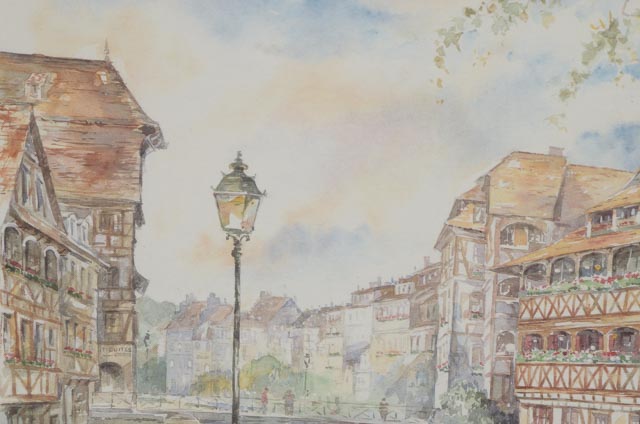 Legai Offset Lithograph "Strasbourg, La Petite France, Maison de Tanneurs."