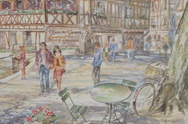 Legai Offset Lithograph "Strasbourg, La Petite France, Maison de Tanneurs."