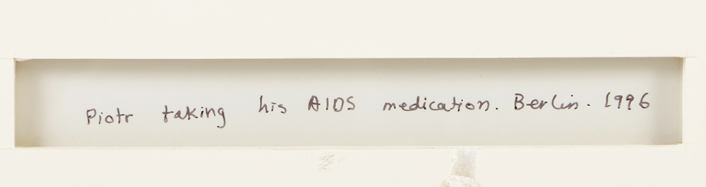 Nan Goldin Cibachrome Color Photograph "Piotr Taking his AIDS Medicine Berlin 1996"