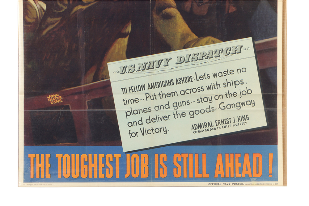 Offset Lithograph Reproduction Poster "Put Them Across!"