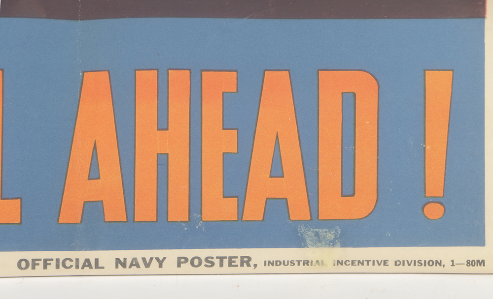 Offset Lithograph Reproduction Poster "Put Them Across!"