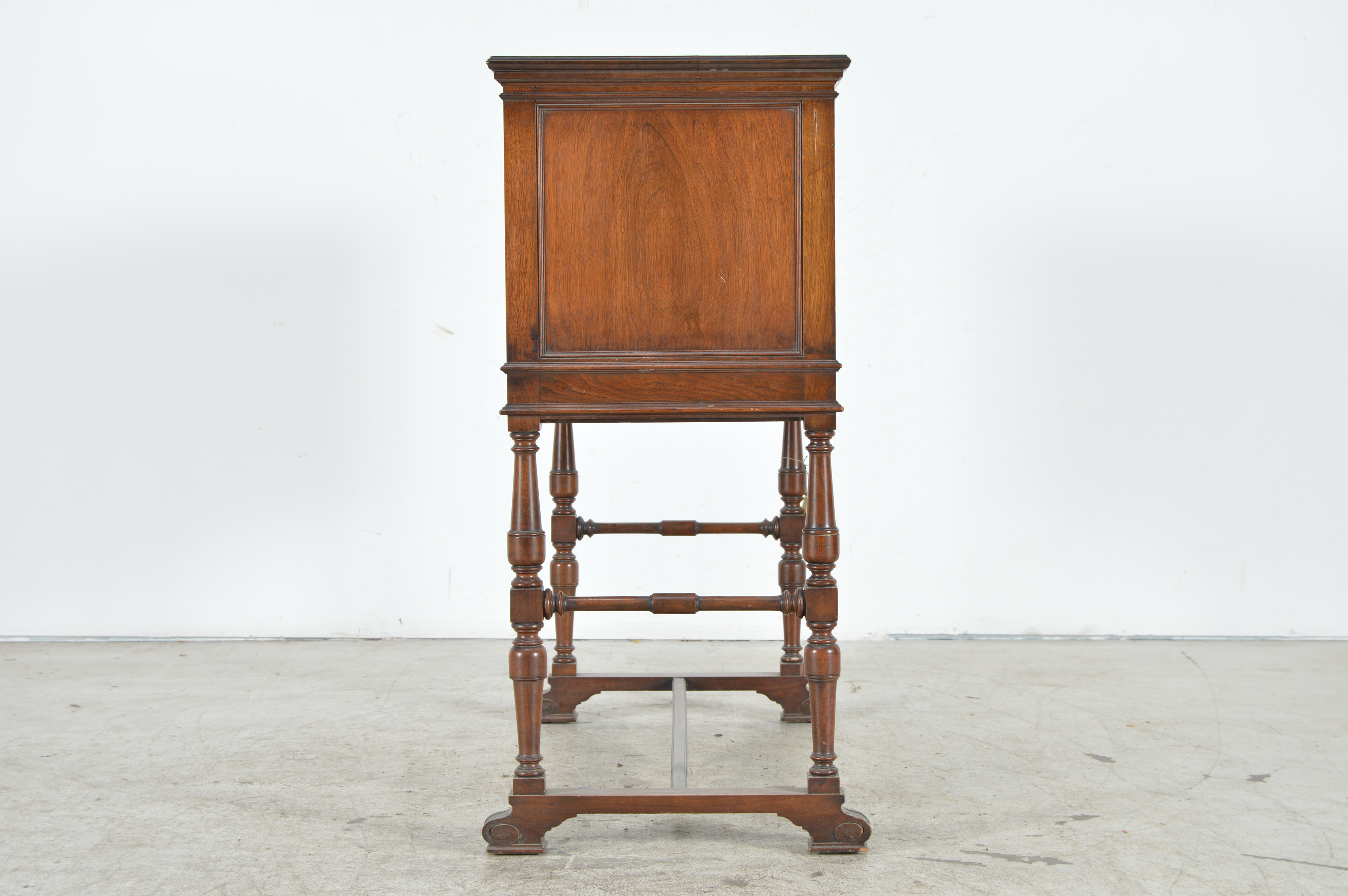 Victorian Gothic Revival Carved Walnut Writing Desk