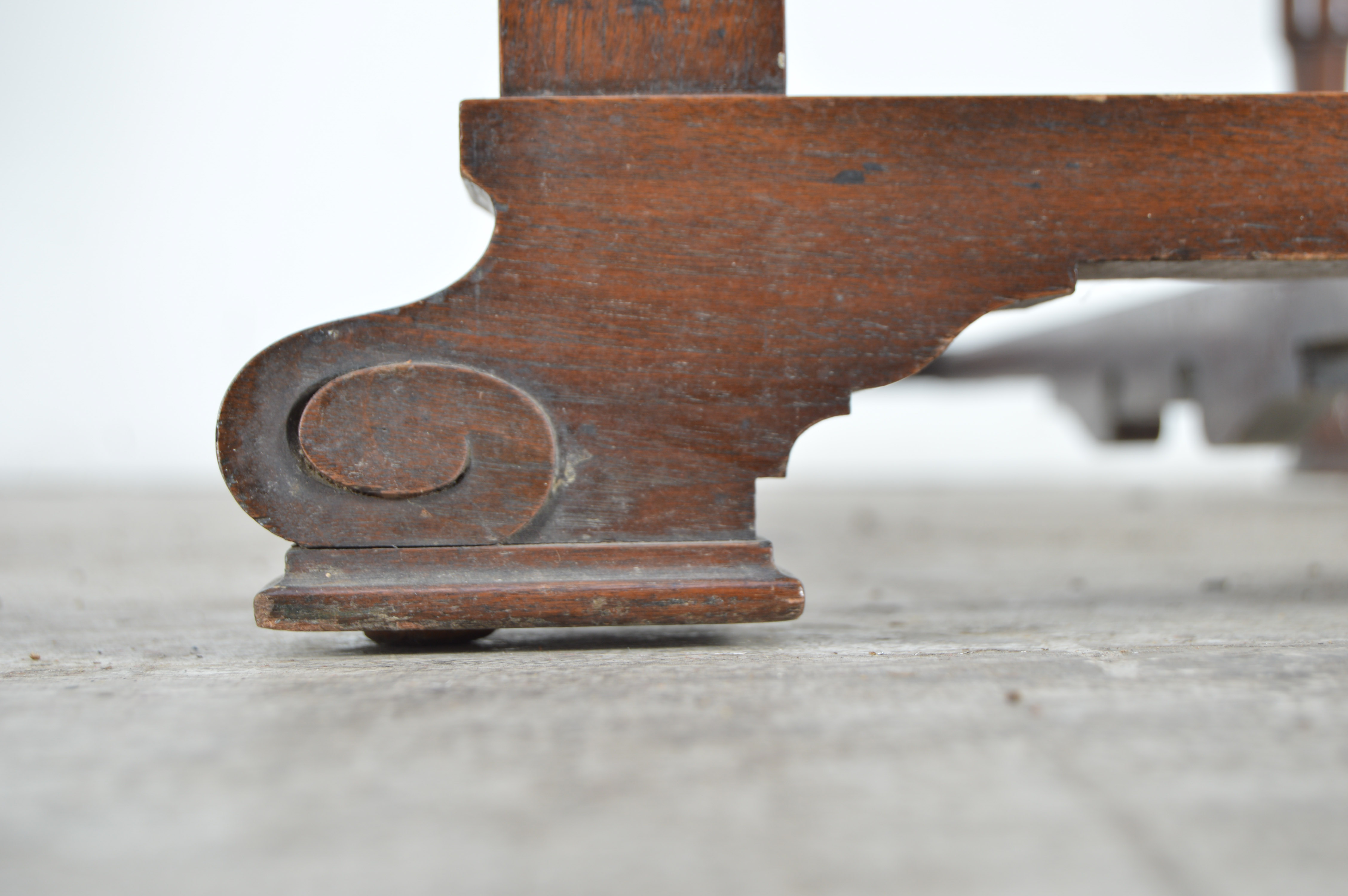 Victorian Gothic Revival Carved Walnut Writing Desk