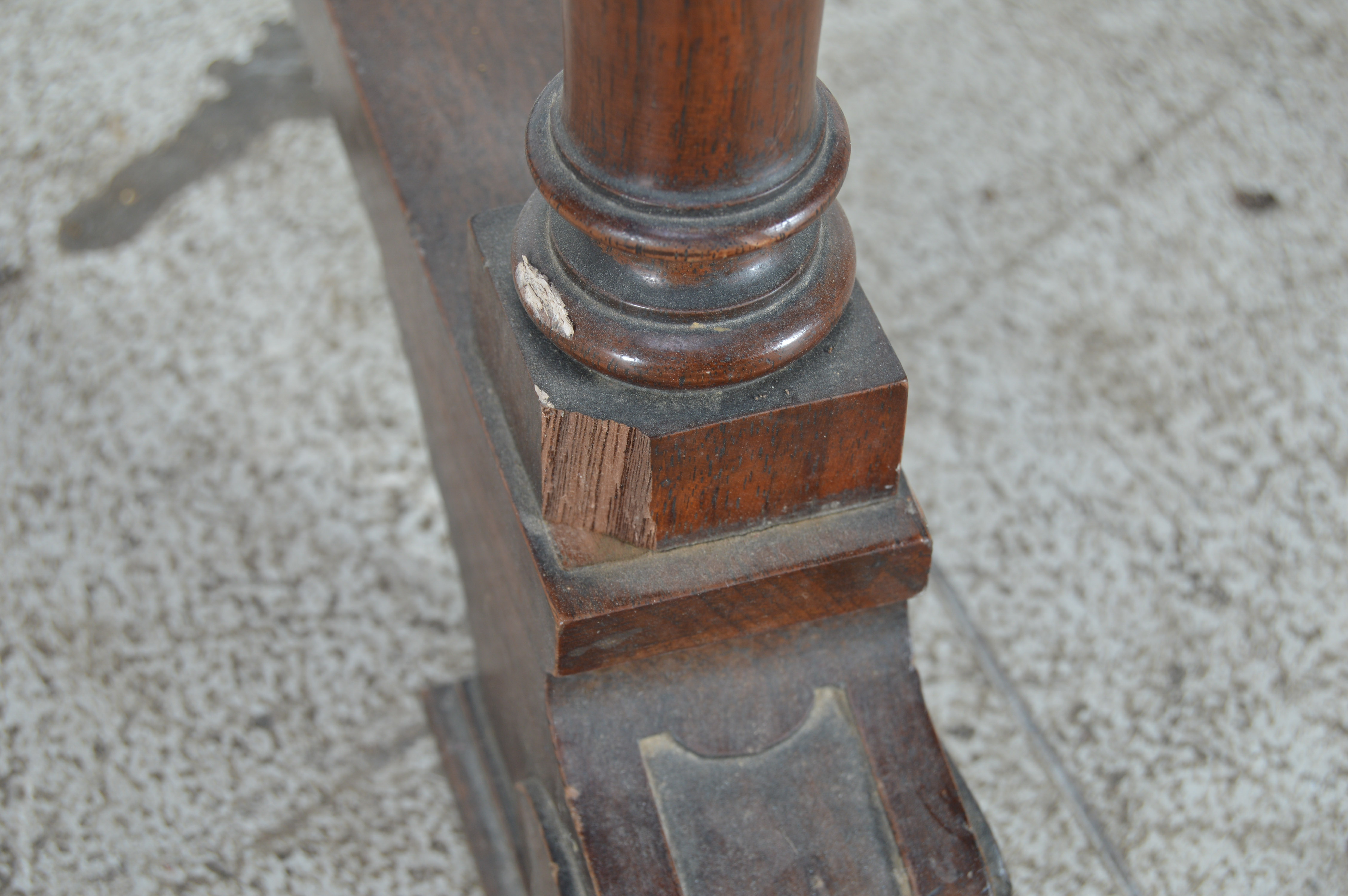 Victorian Gothic Revival Carved Walnut Writing Desk