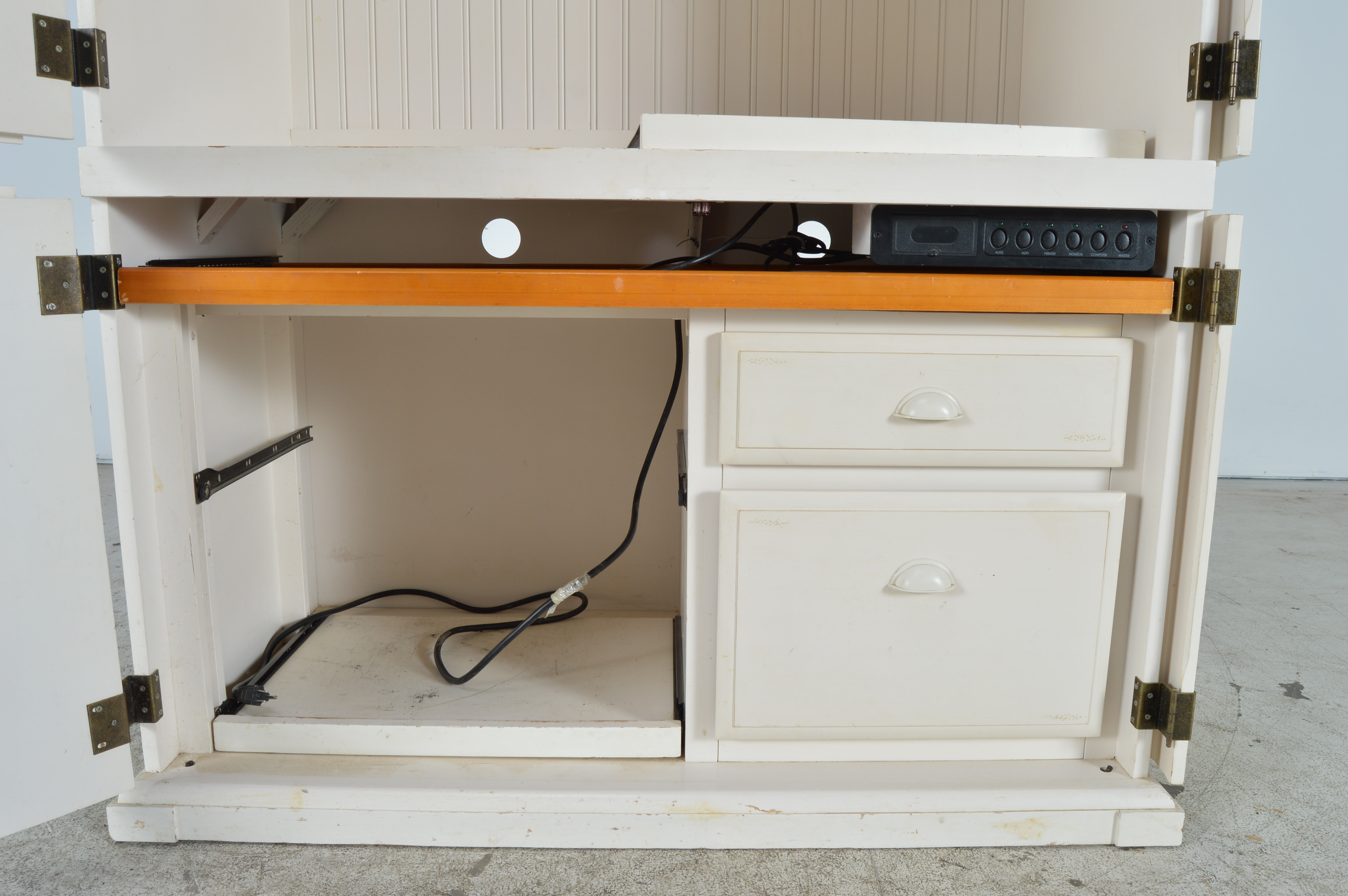 White Computer Desk Armoire by Pottery Barn