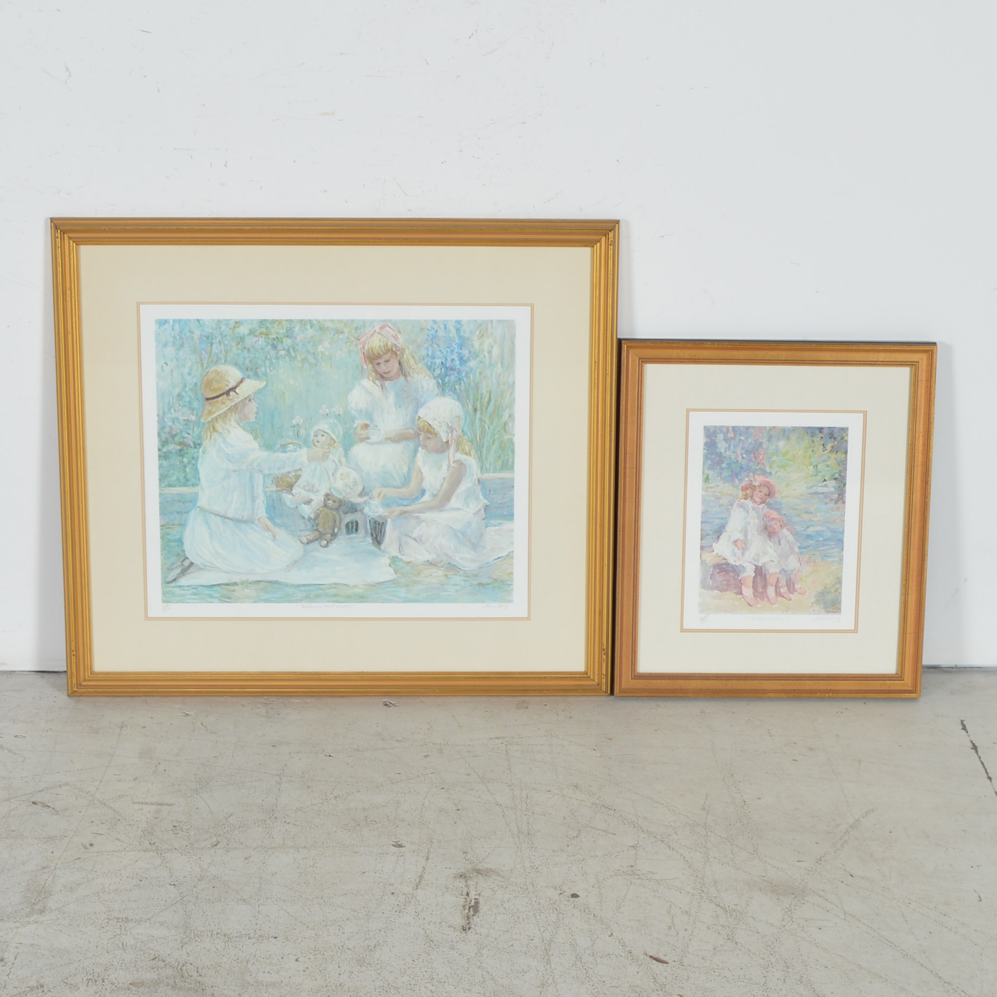 Framed and Signed Irene Borg Offset Lithographs