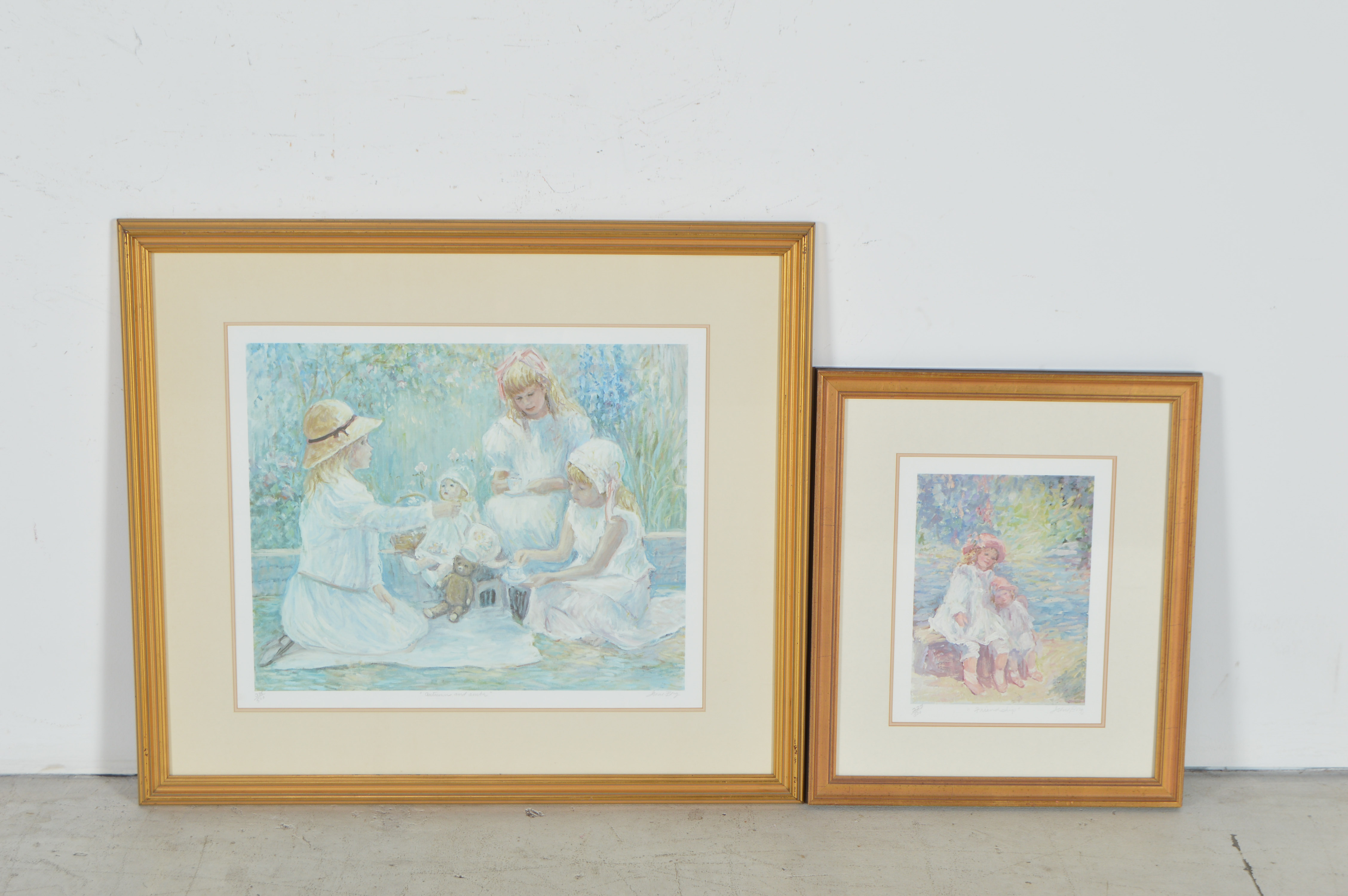 Framed and Signed Irene Borg Offset Lithographs