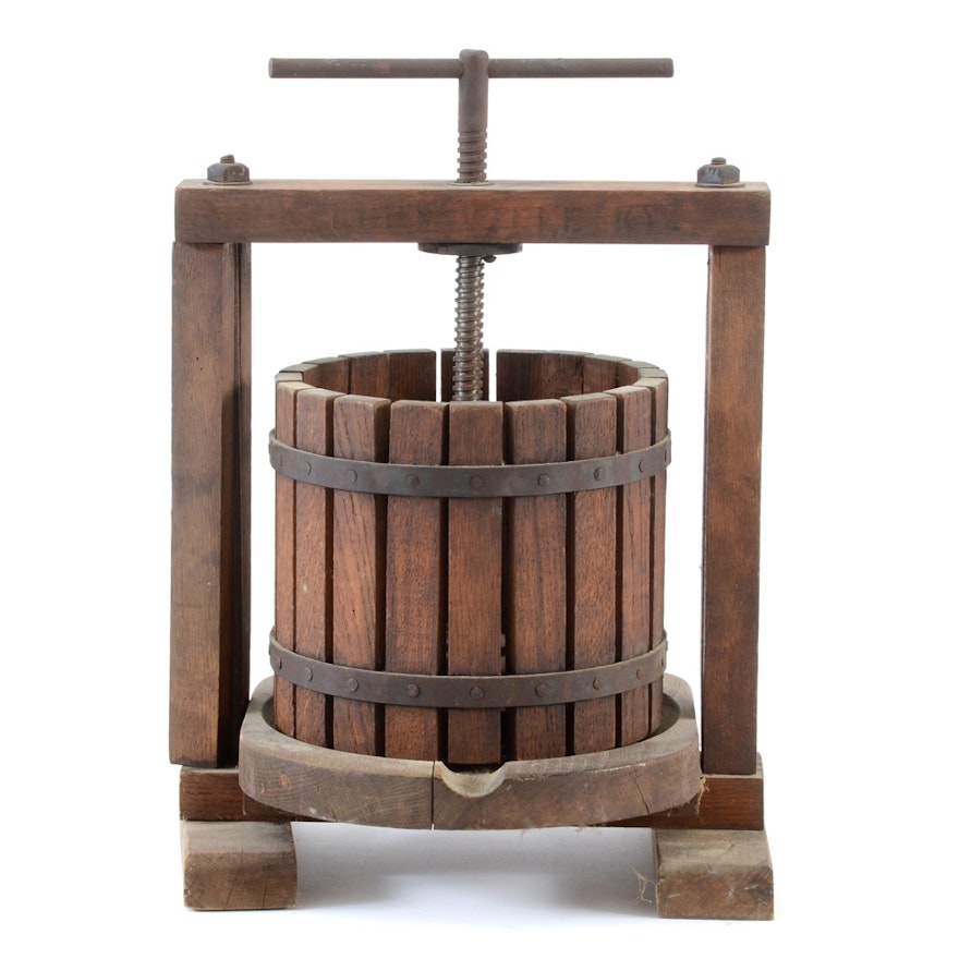Antique Wooden Apple Press