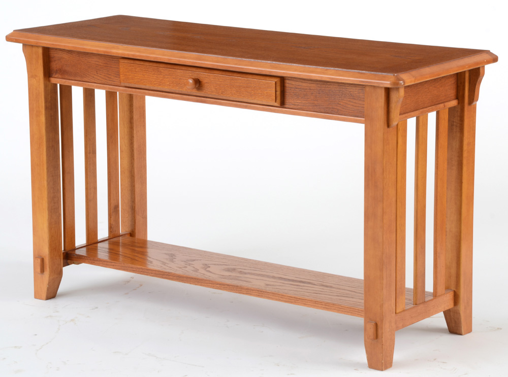 Mission Style Oak Console Table