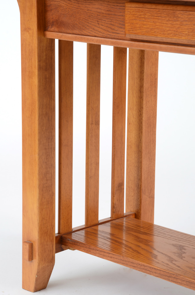 Mission Style Oak Console Table
