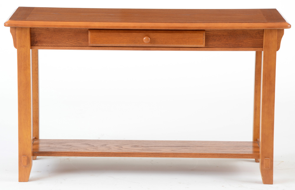 Mission Style Oak Console Table
