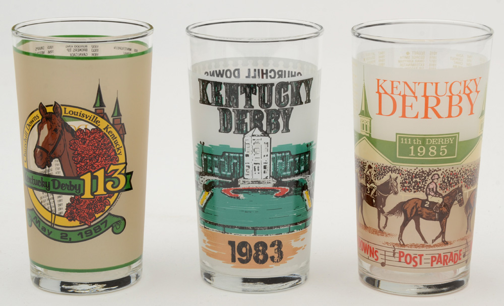 Collection of Kentucky Derby Drinking Glasses