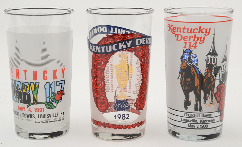 Collection of Kentucky Derby Drinking Glasses