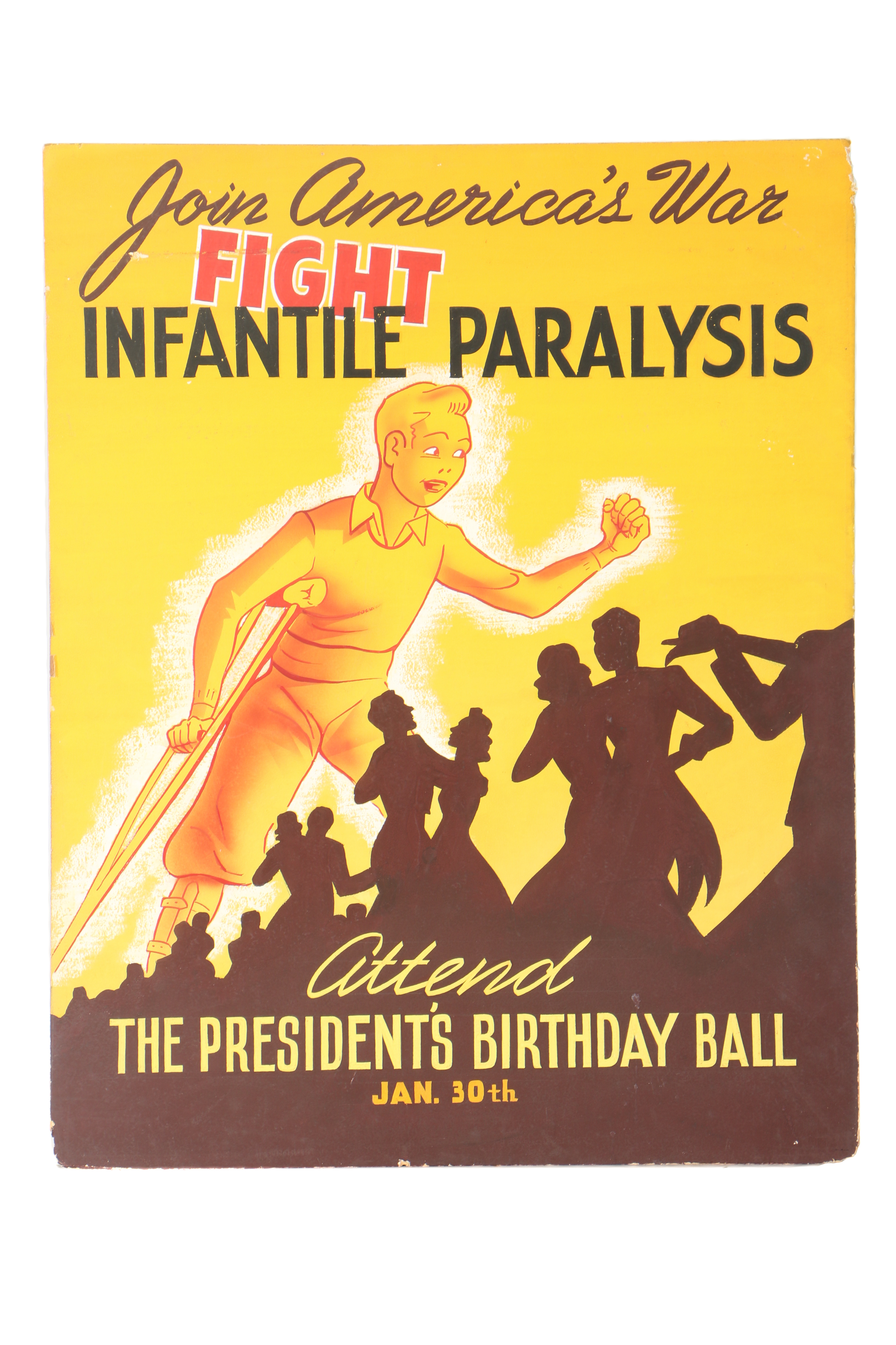 1930s Gouache on Board Paintings to Fight Infantile Paralysis