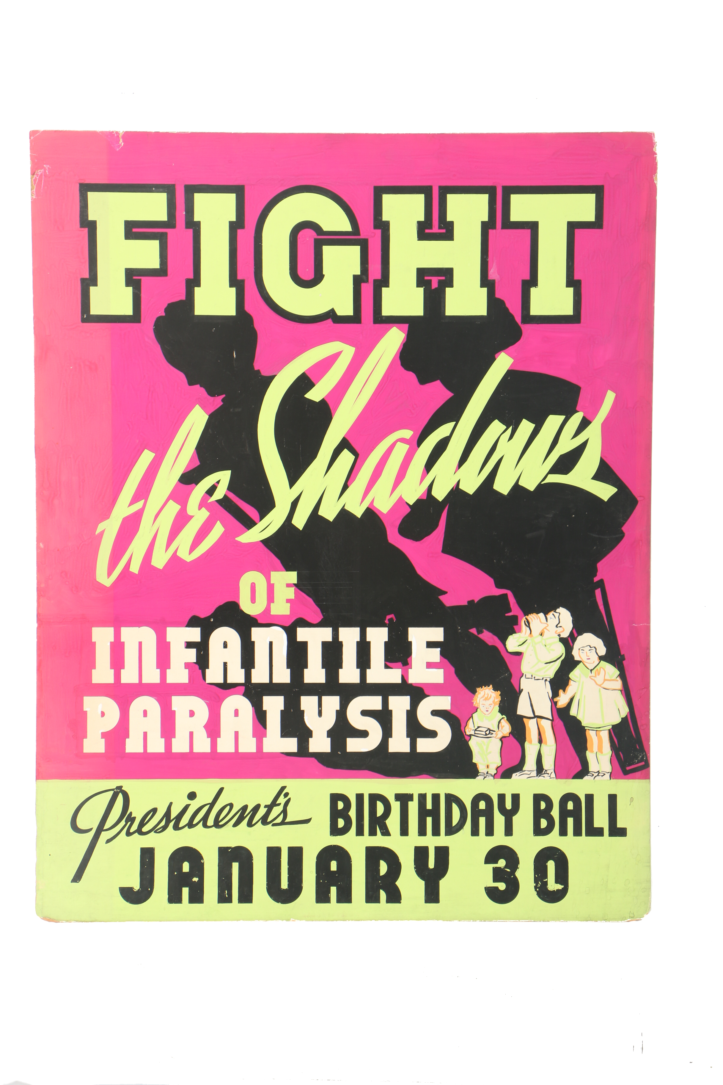 1930s Gouache on Board Paintings to Fight Infantile Paralysis