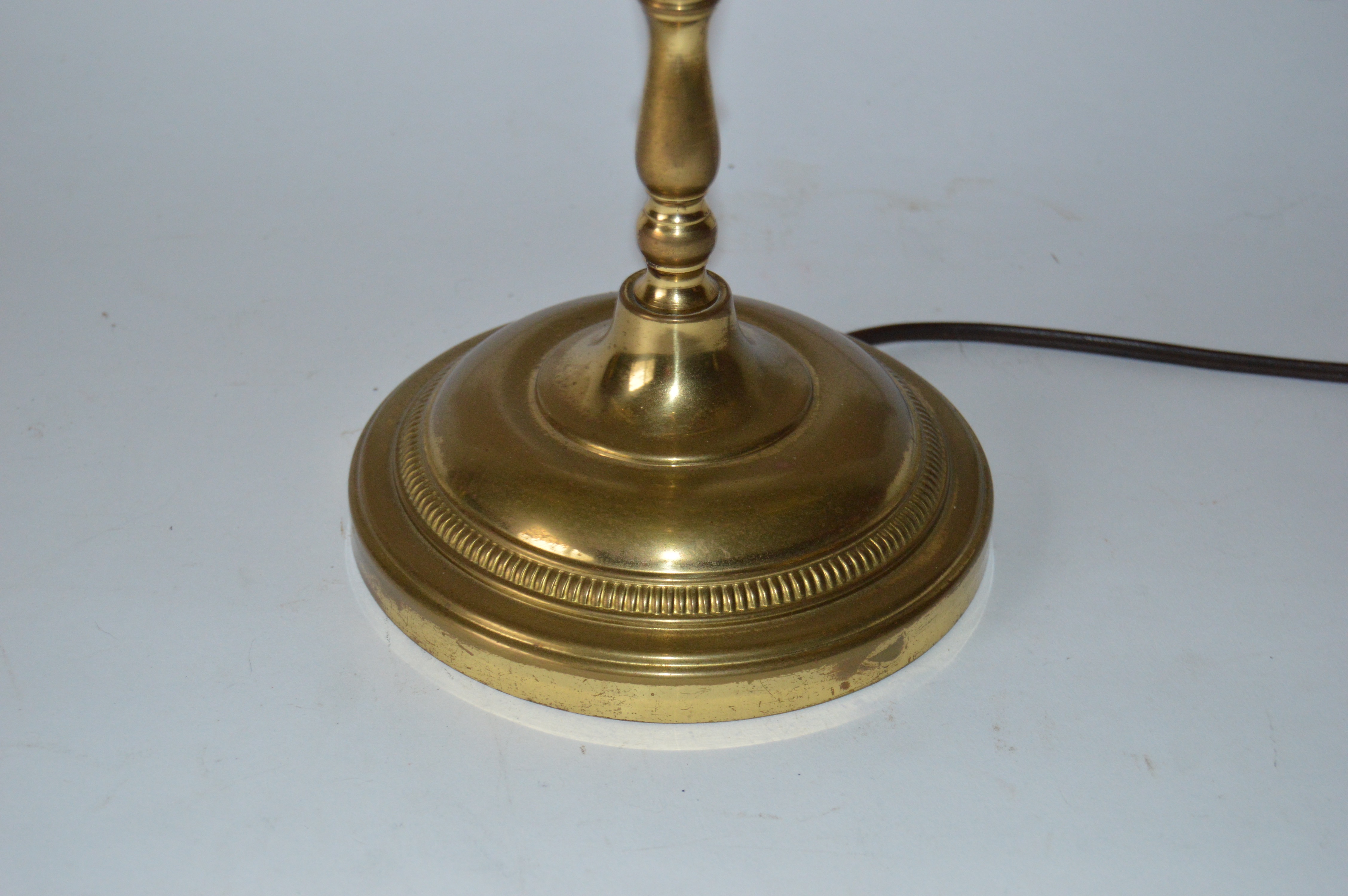 Double Student Lamp with Hobnail Shades