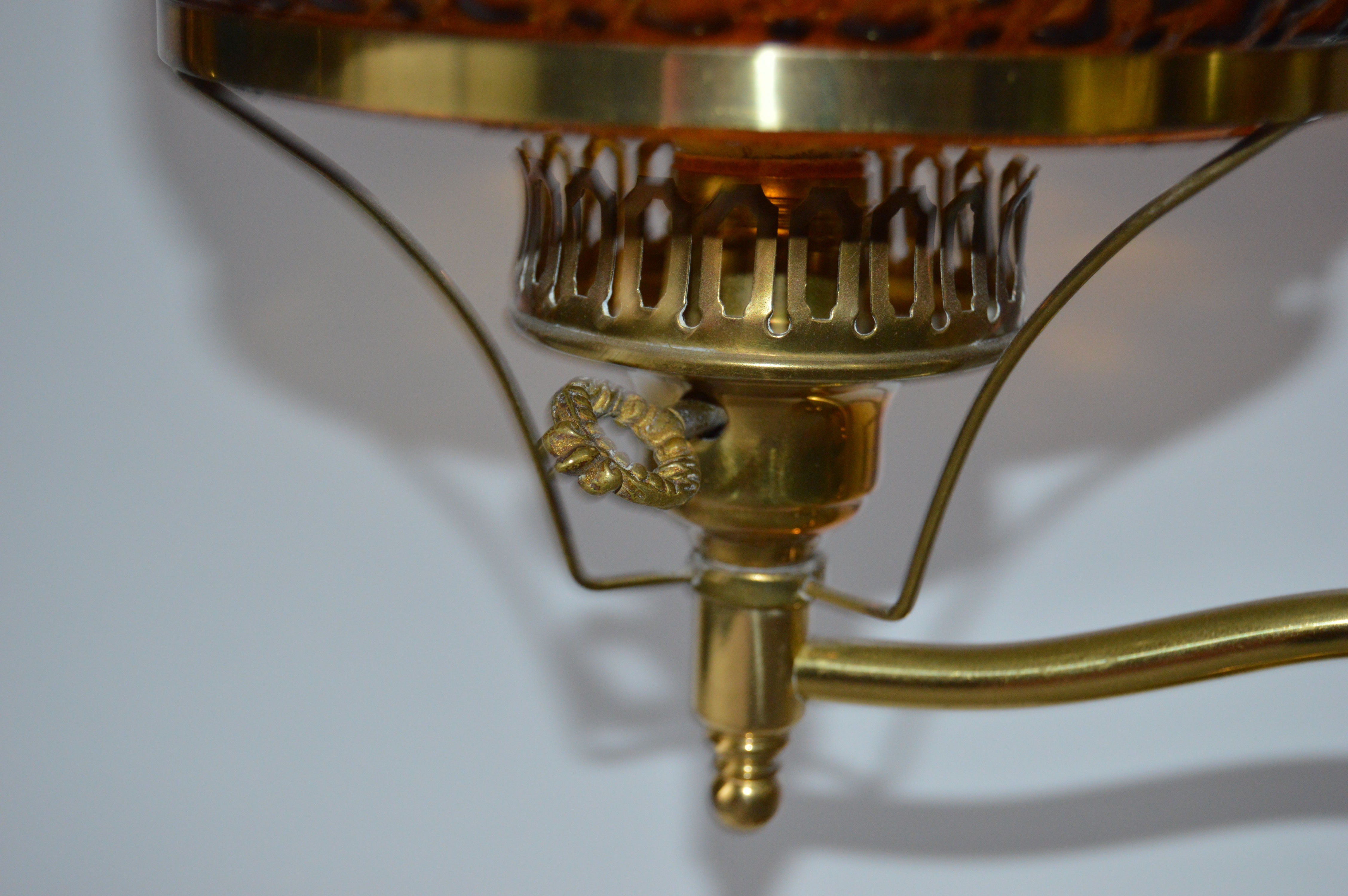 Double Student Lamp with Hobnail Shades