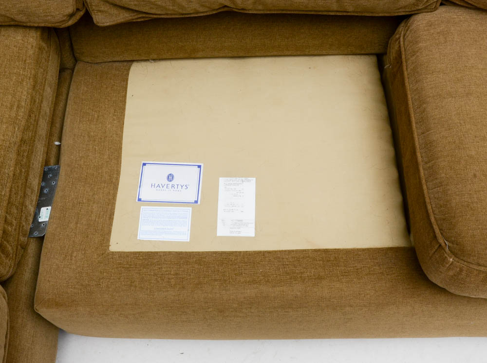 Haverty's Sage Green Sectional Seating Group