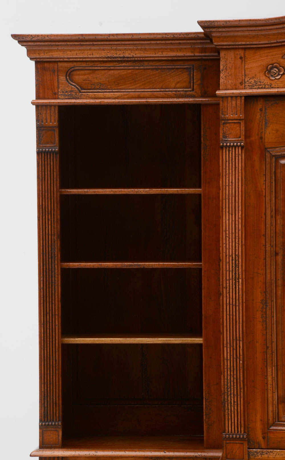 English Traditions Carved French Armoire / Entertainment Cabinet