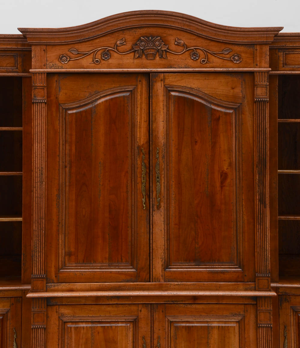 English Traditions Carved French Armoire / Entertainment Cabinet