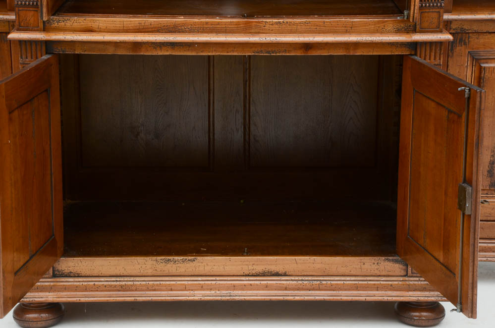 English Traditions Carved French Armoire / Entertainment Cabinet