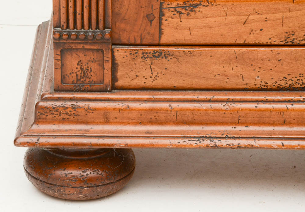 English Traditions Carved French Armoire / Entertainment Cabinet