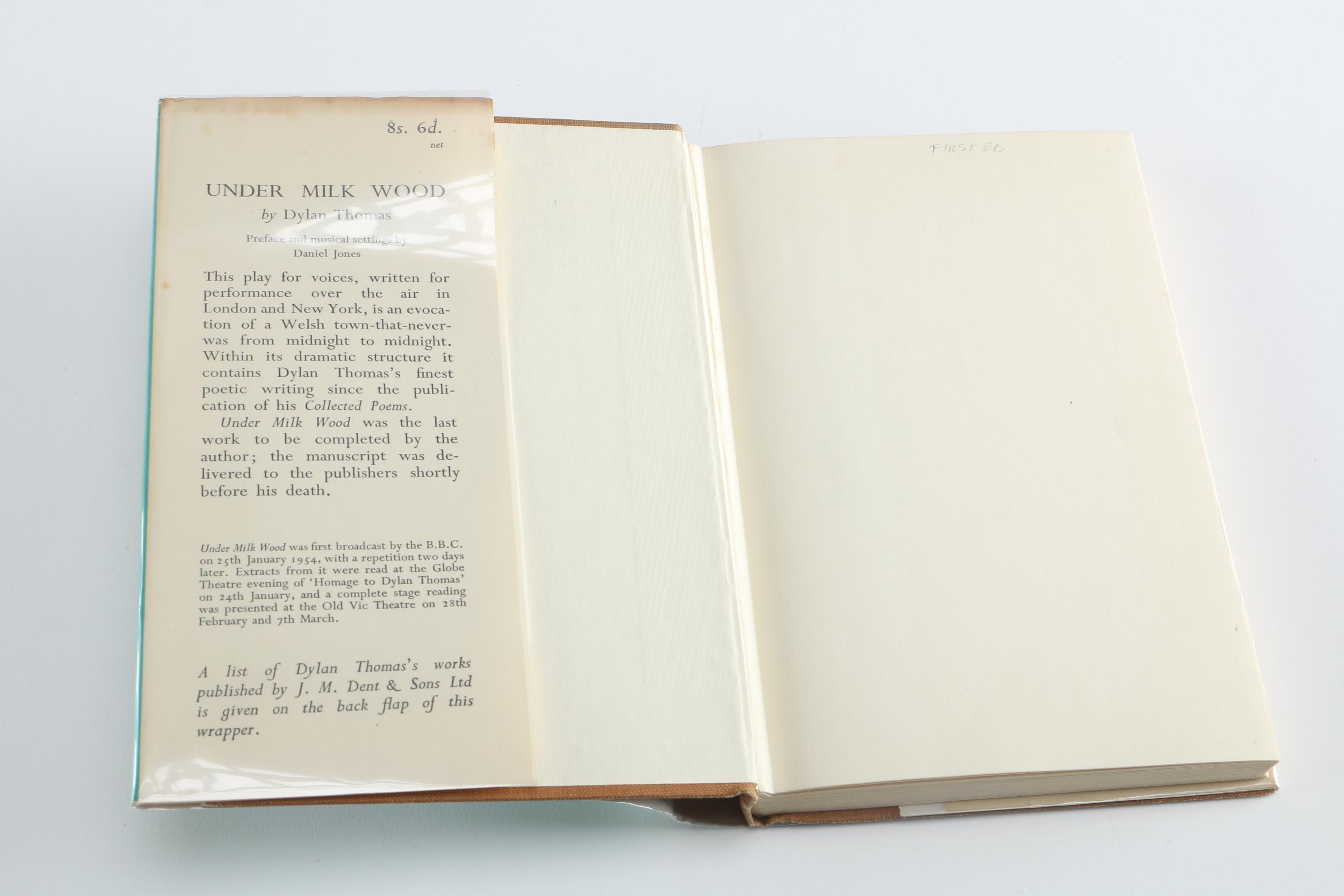 1954 First Edition Dylan Thomas "Under Milk Wood"