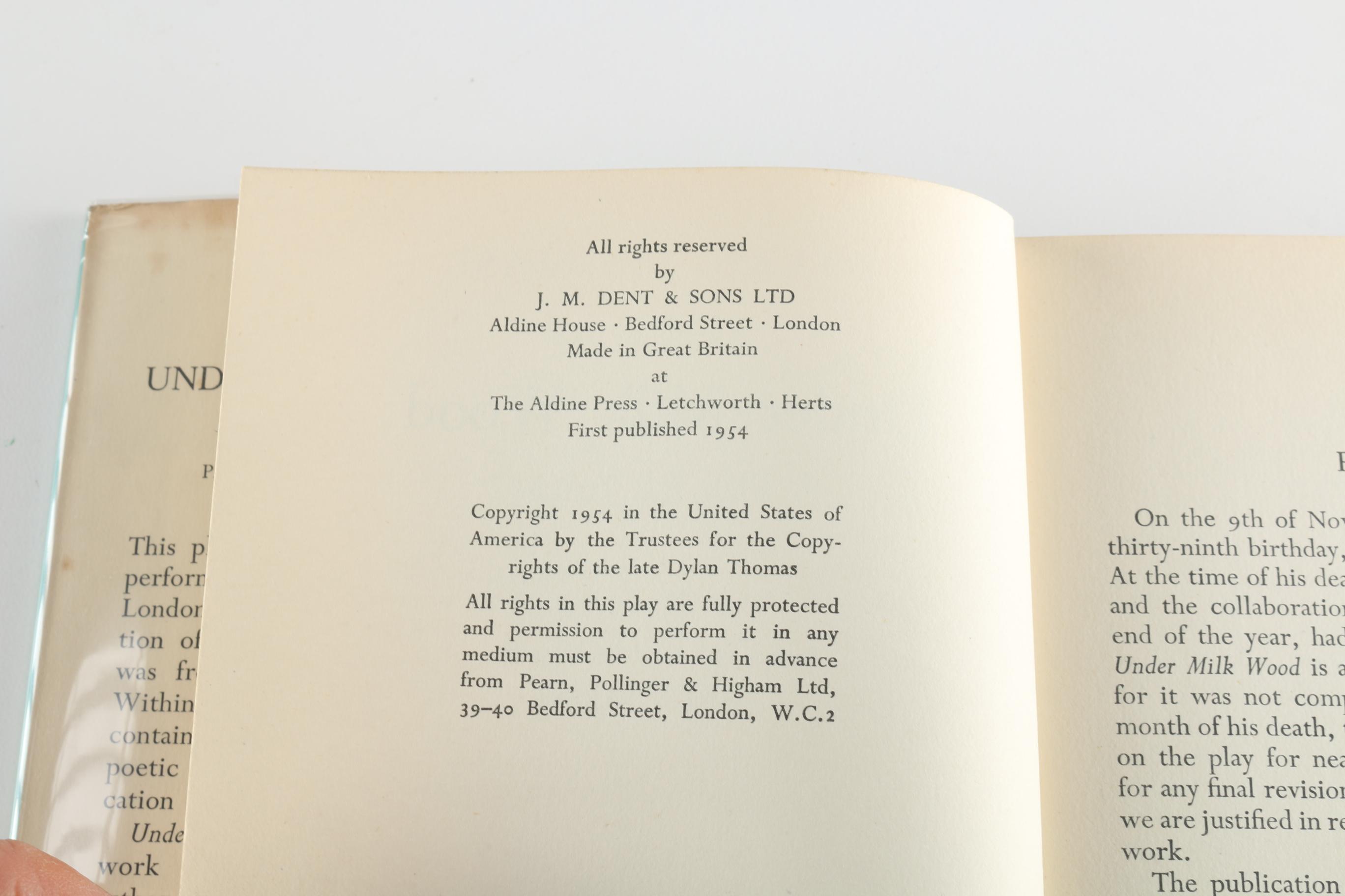 1954 First Edition Dylan Thomas "Under Milk Wood"