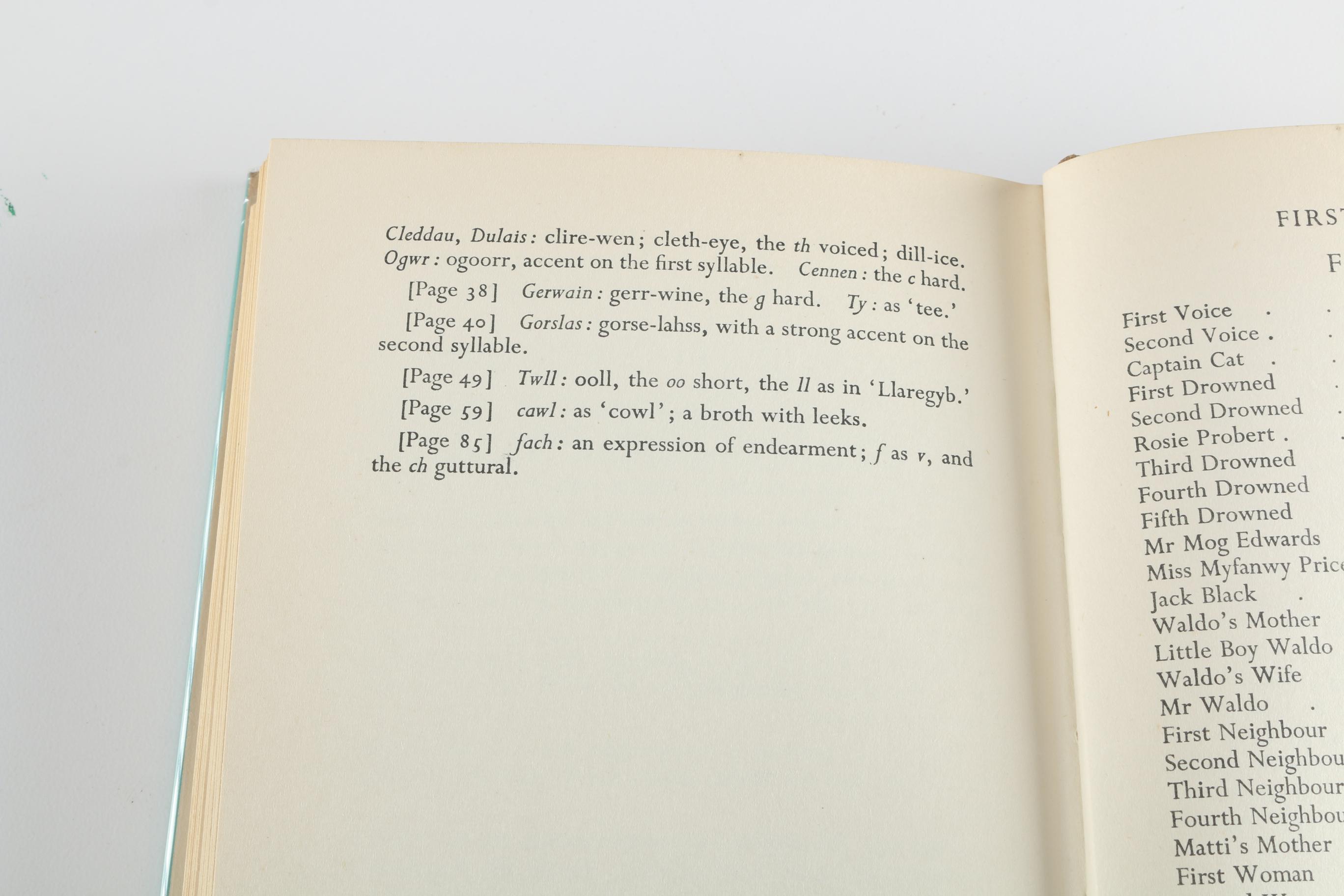 1954 First Edition Dylan Thomas "Under Milk Wood"