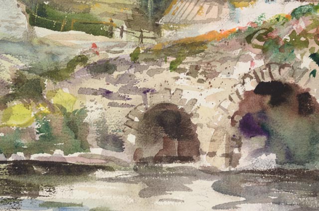 Spencer Crooks Original Watercolor Rural Landscape Painting