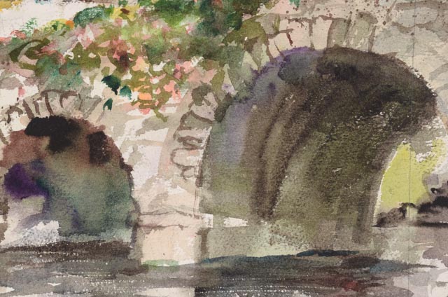 Spencer Crooks Original Watercolor Rural Landscape Painting