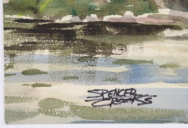 Spencer Crooks Original Watercolor Rural Landscape Painting