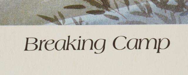 Tom Bluemlein Signed AP Offset Lithograph "Breaking Camp"