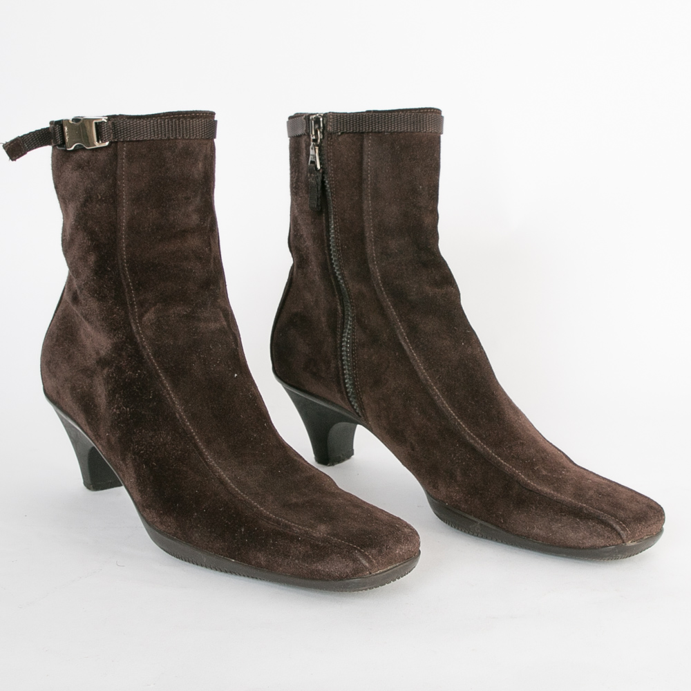 Prada Suede Ankle Boots