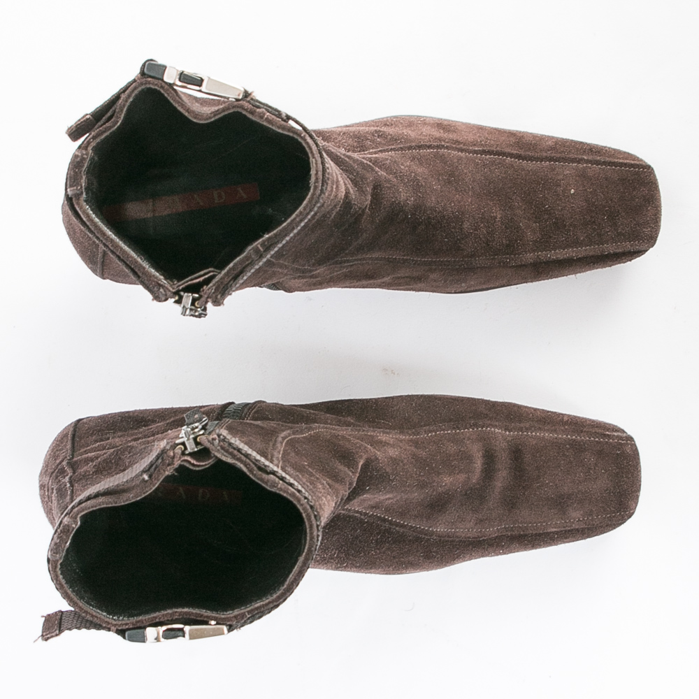 Prada Suede Ankle Boots