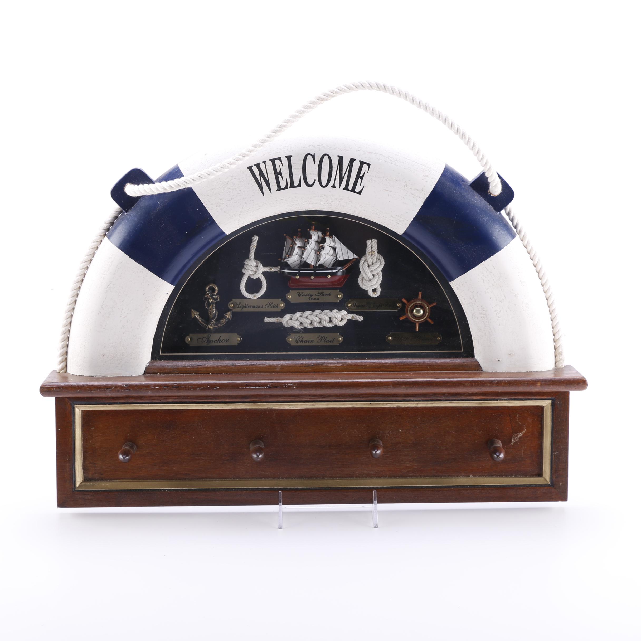 Contemporary Nautical Themed Coat Rack