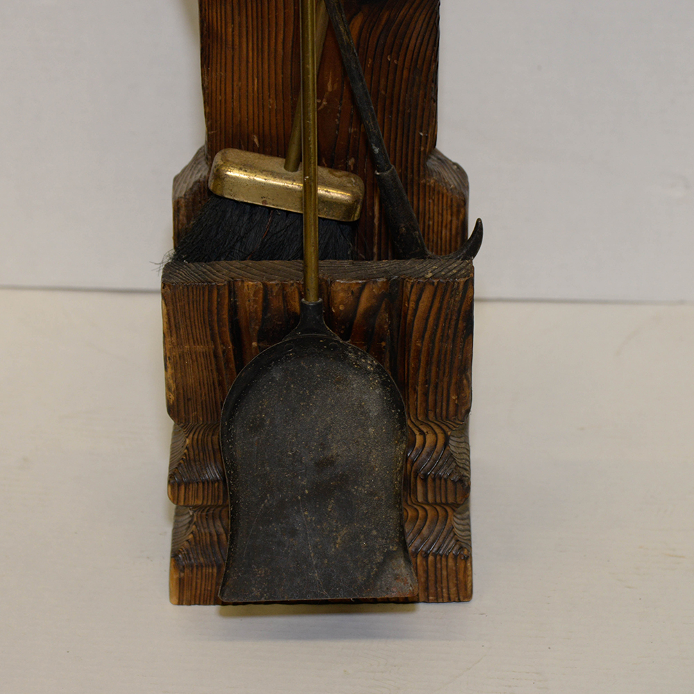 Witco Style Carved Conquistador Fireplace Tools Holder