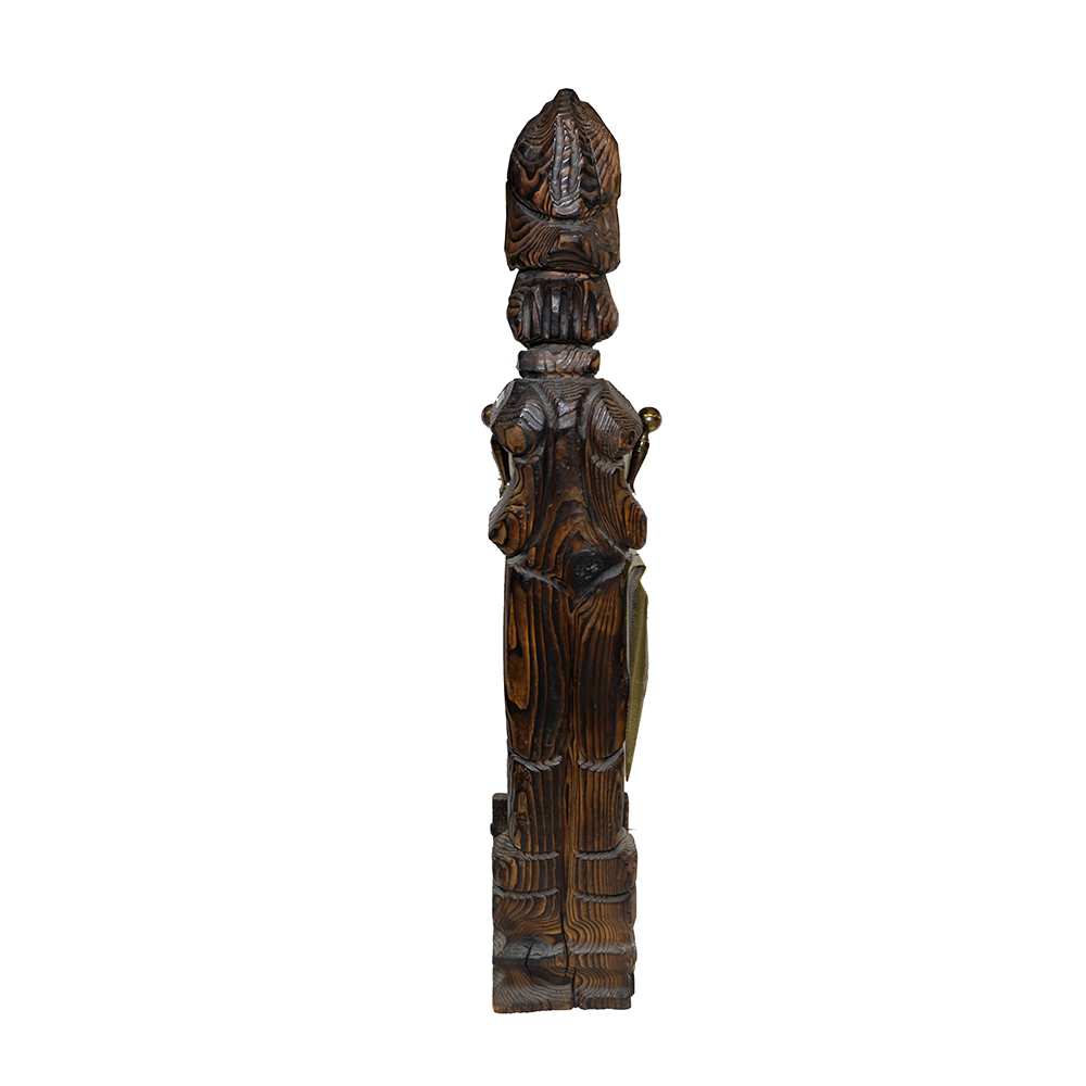 Witco Style Carved Conquistador Fireplace Tools Holder