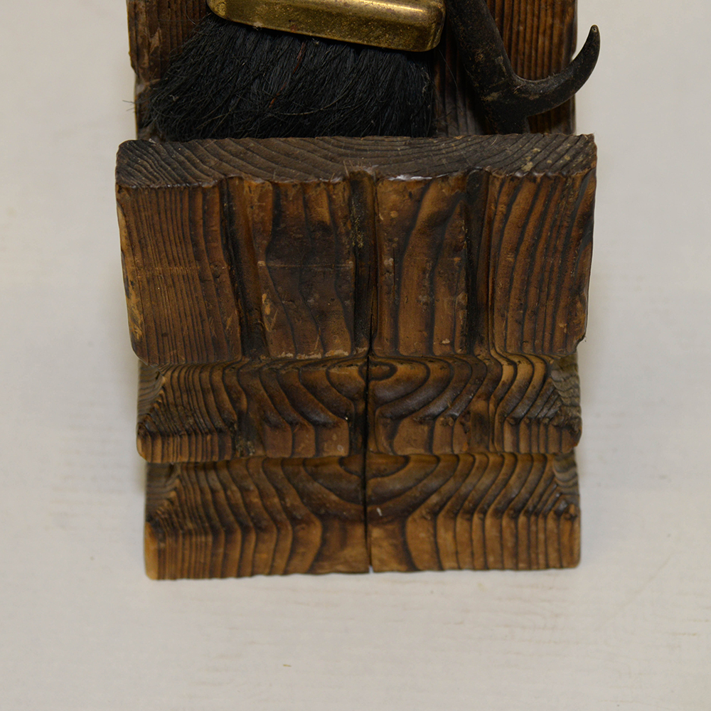 Witco Style Carved Conquistador Fireplace Tools Holder