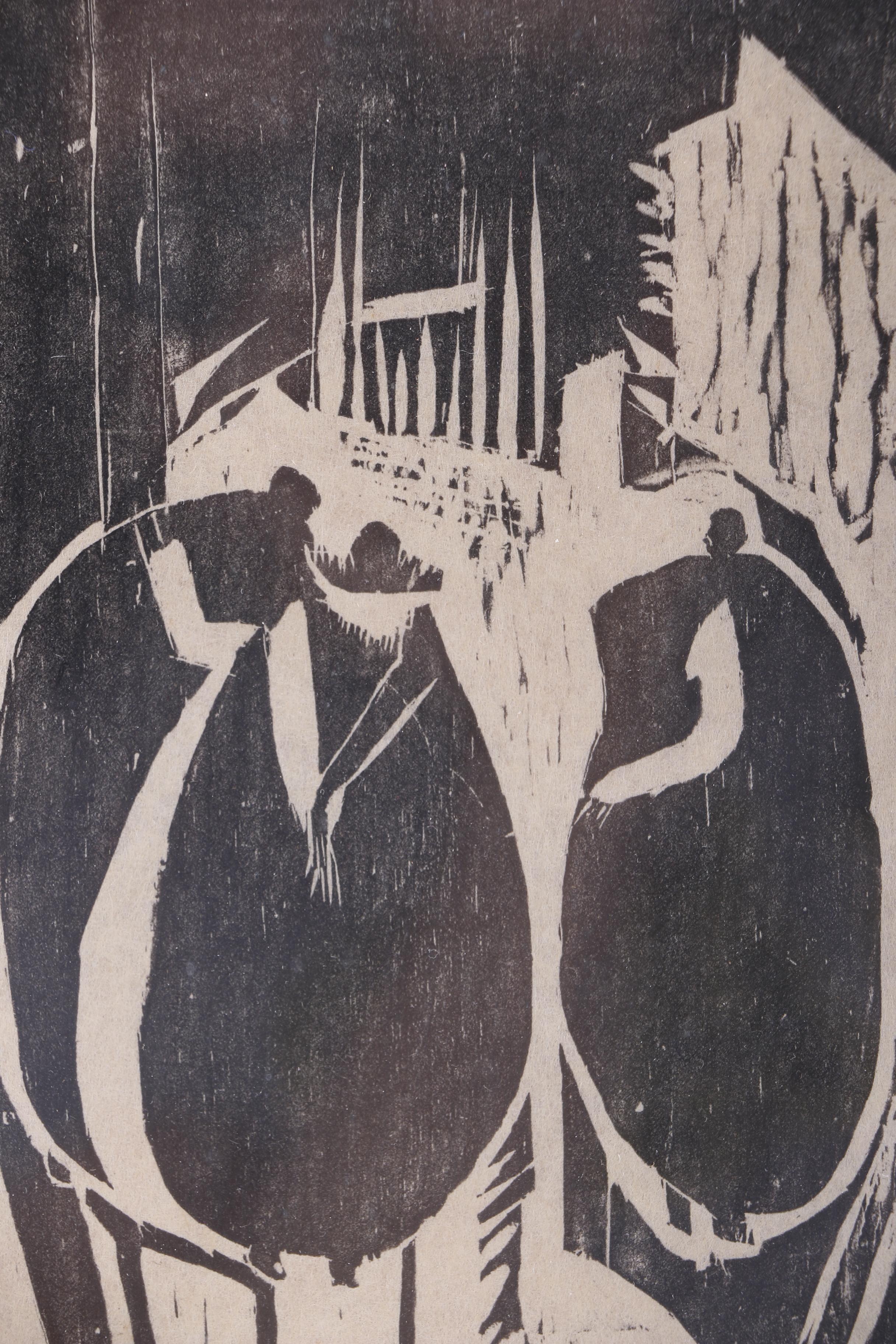 Lola Breidbart Woodcut "Figures & Forms"