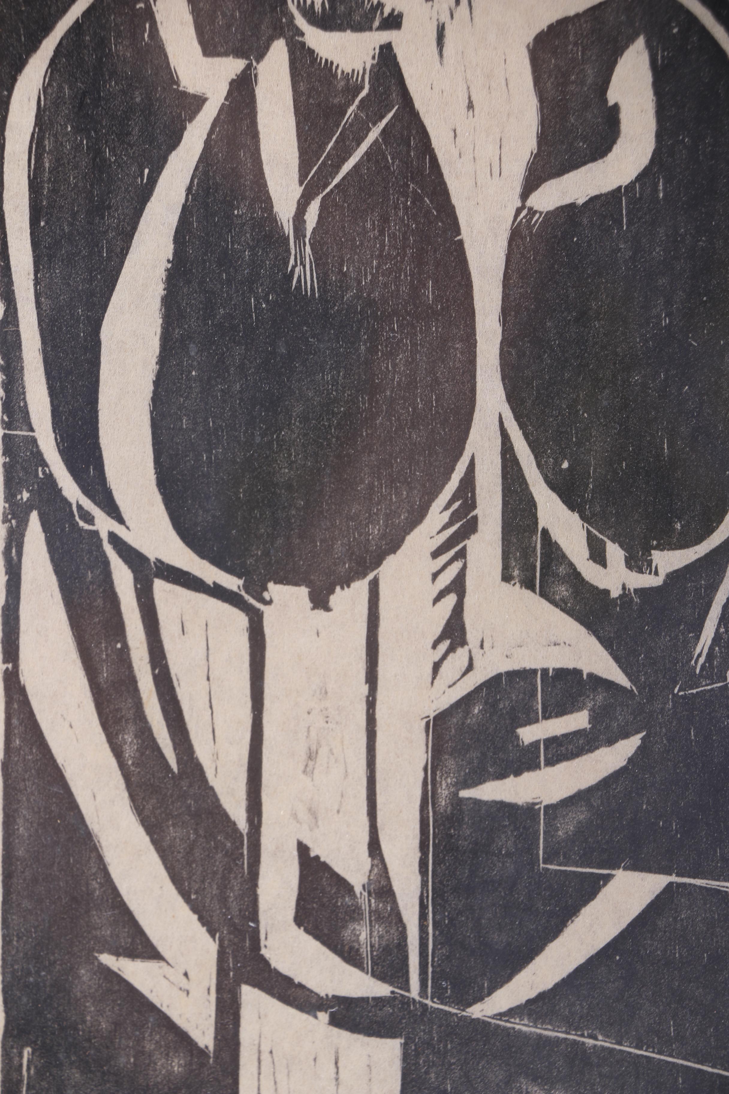 Lola Breidbart Woodcut "Figures & Forms"