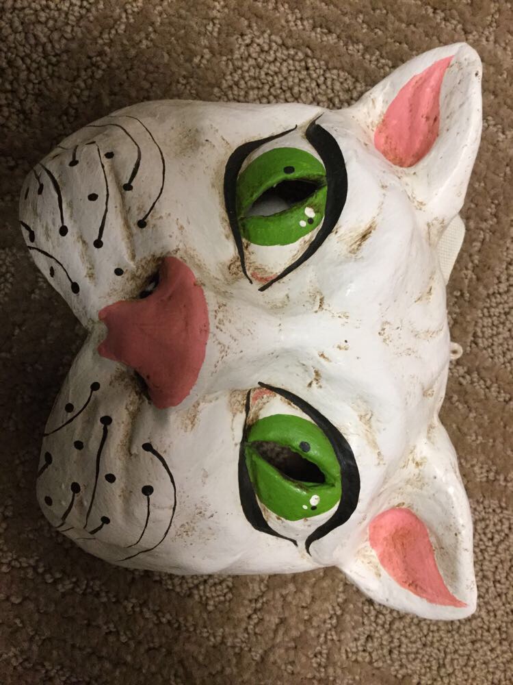 Mondo Novo Paper Mache Cat Mask